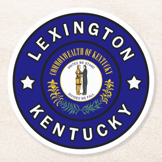 Dessous De Verre Rond Lexington Kentucky (Devant)