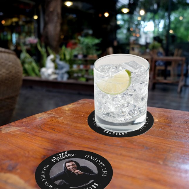 Dessous De Verre Rond L'homme enterrement de vie de garçon mythe légende (Créateur téléchargé)