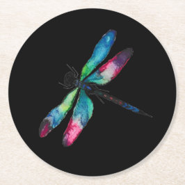 Dessous De Verre Rond Libellule de minuit