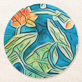 Dessous De Verre Rond Lily Pad