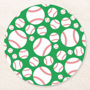 Dessous De Verre Rond Little Slugger Baseball fête d'anniversaire