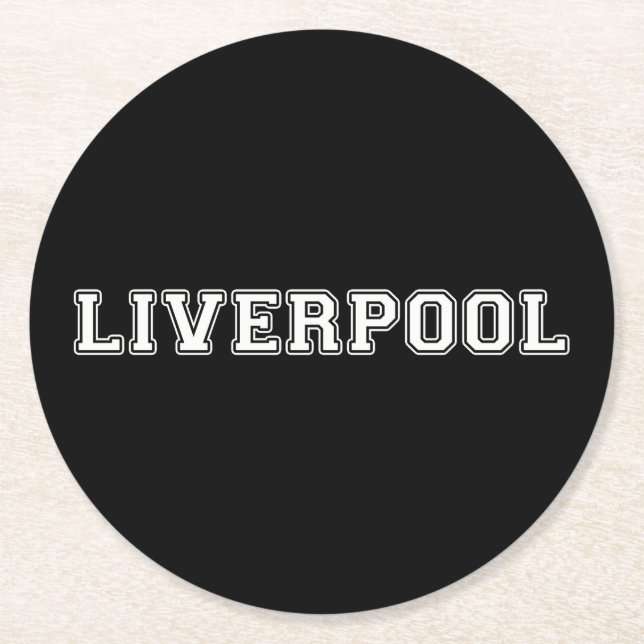 Dessous De Verre Rond Liverpool Angleterre (Devant)
