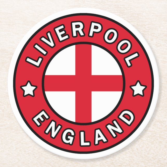 Dessous De Verre Rond Liverpool Angleterre (Devant)