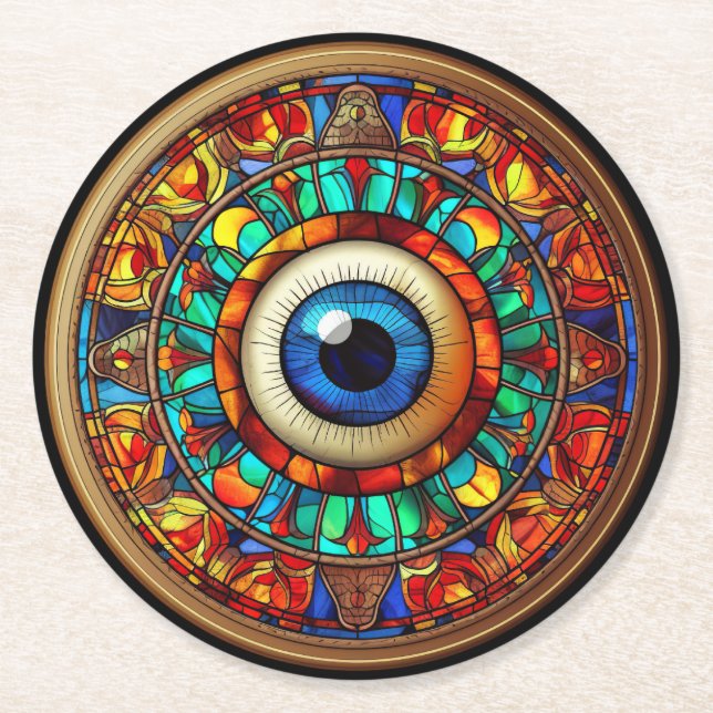 Dessous De Verre Rond L'oeil du dragon (Devant)