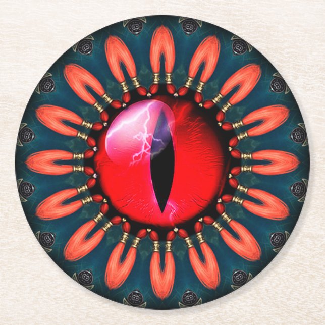 Dessous De Verre Rond L'oeil du dragon (Devant)