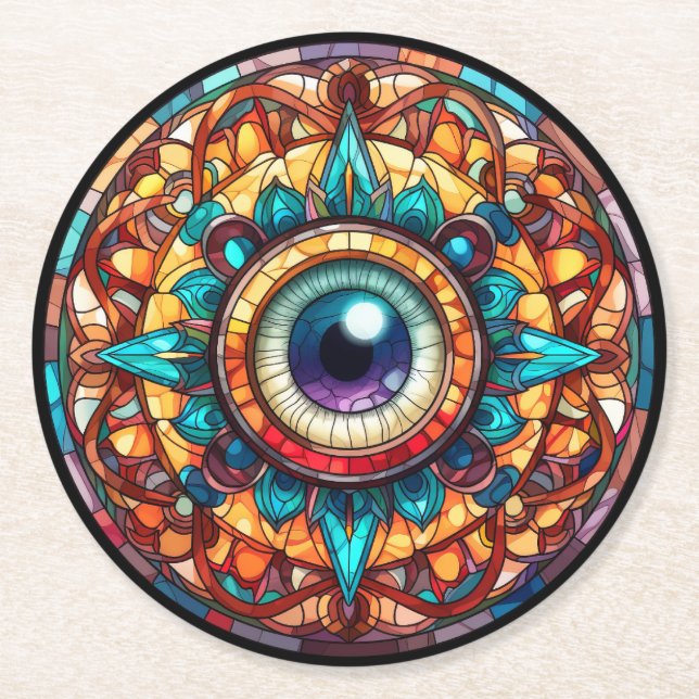Dessous De Verre Rond L'oeil du dragon (Devant)