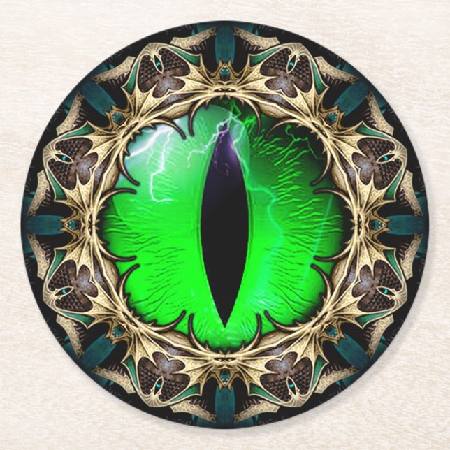 Dessous De Verre Rond L'oeil du dragon (Devant)