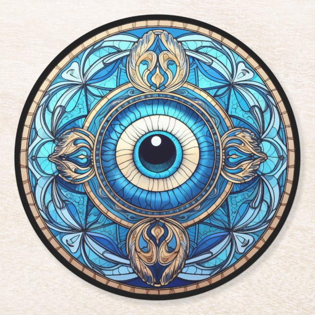 Dessous De Verre Rond L'oeil du dragon (Devant)