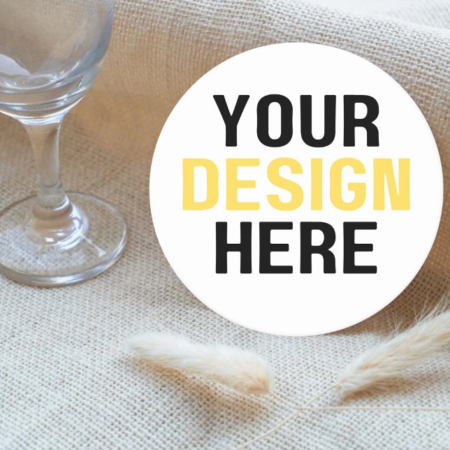 Dessous De Verre Rond Logo Conception Personnalisée Entreprises Mariages (Créateur téléchargé)