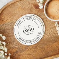 Logo de société blanc personnalisé rond pour site 