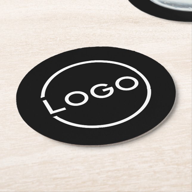 Dessous De Verre Rond Logo d'entreprise personnalisé (Incliné)