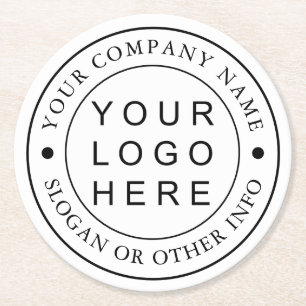 Dessous De Verre Rond Logo d'entreprise personnalisé