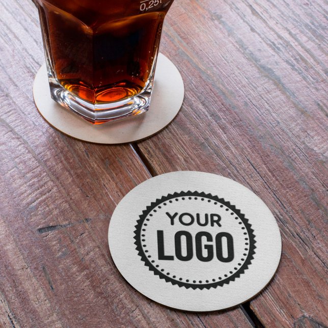 Dessous De Verre Rond Logo d'entreprise personnalisé (Créateur téléchargé)