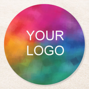 Dessous De Verre Rond Logo d'entreprise personnalisé Modèle d'entreprise
