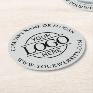 Dessous De Verre Rond Logo d'entreprise personnalisé simple moderne