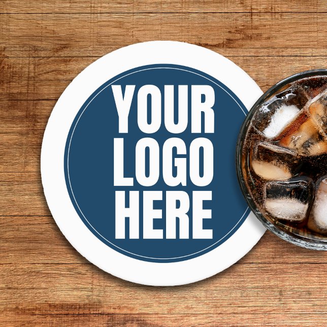 Dessous De Verre Rond Logo d'entreprise Photo personnalisée de l'entrepr (DIY ADD YOUR OWN LOGO COASTER)