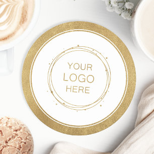 Dessous De Verre Rond Logo d'entreprise promotionnel Gold personnalisé