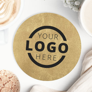 Dessous De Verre Rond Logo d'entreprise promotionnel personnalisé en or