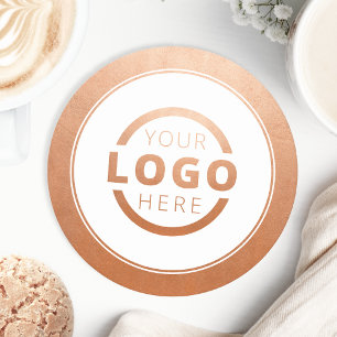 Dessous De Verre Rond Logo d'entreprise promotionnel personnalisé en or