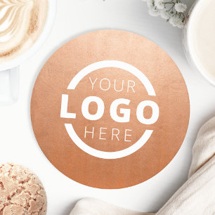 Dessous De Verre Rond Logo d'entreprise promotionnel personnalisé Rose d