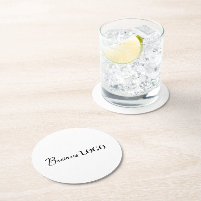 Dessous De Verre Rond Logo promotionnel de l'entreprise (En situation)