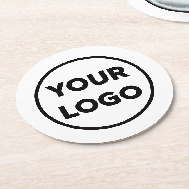 Dessous De Verre Rond Logo promotionnel personnalisé de l'entreprise (Incliné)