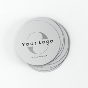 Dessous De Verre Rond Logo sur Grey + Black Text Company Business