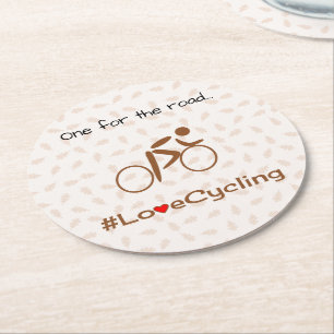 Dessous De Verre Rond Love cycling brown