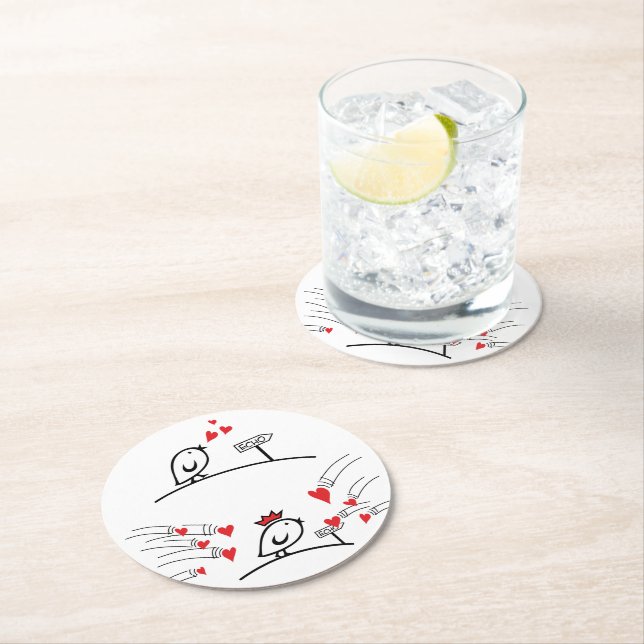 Dessous De Verre Rond LOVE ECHO - Bande dessinée Tweetlercools 1 (En situation)