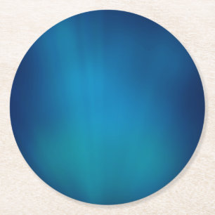 Dessous De Verre Rond Lueur profonde bleue sous-marine