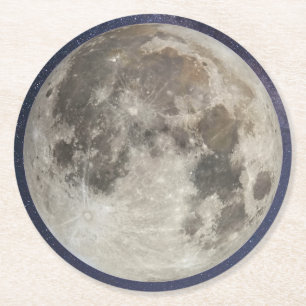 Dessous De Verre Rond Lune de la Terre