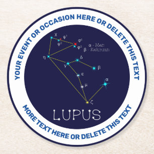 Dessous De Verre Rond Lupus de constellation de l'hémisphère sud