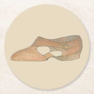 Dessous De Verre Rond Lyrical Tan Moderne Danse Enseignant Chaussure Imp