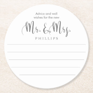 Dessous De Verre Rond M. et Mme Advice Wedding