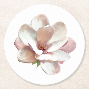 Dessous De Verre Rond magnolia rose du sud