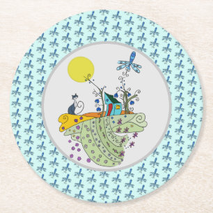 Dessous De Verre Rond Maison de chat