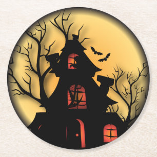 Dessous De Verre Rond Maison d'Halloween
