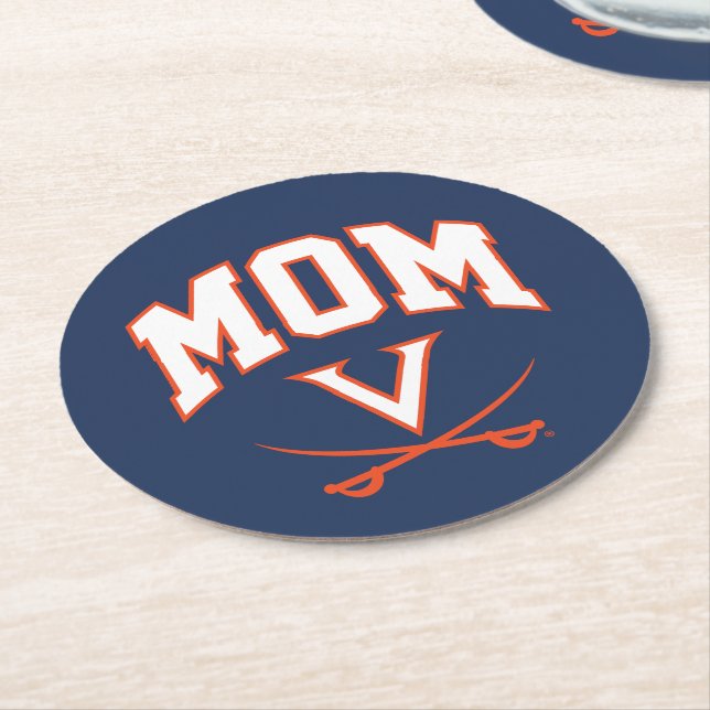 Dessous De Verre Rond Maman des Cavaliers de la Virginie (Incliné)