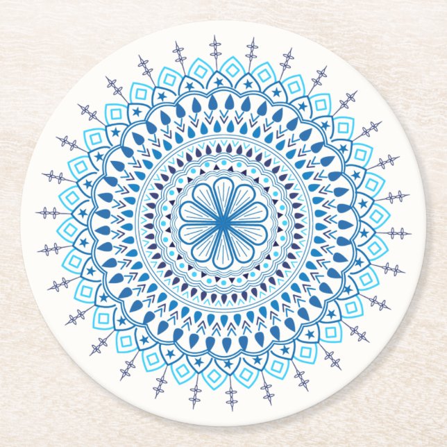 Dessous De Verre Rond Mandala (Devant)
