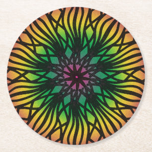 Dessous De Verre Rond Mandala