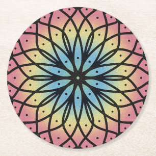 Dessous De Verre Rond Mandala