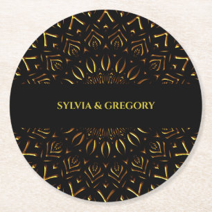 Dessous De Verre Rond Mandala classique luxe élégant Art déco