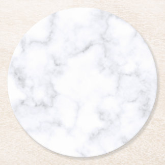 Dessous De Verre Rond Marbre blanc