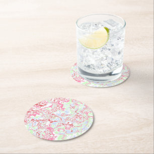 Dessous De Verre Rond Marbre coloré 2