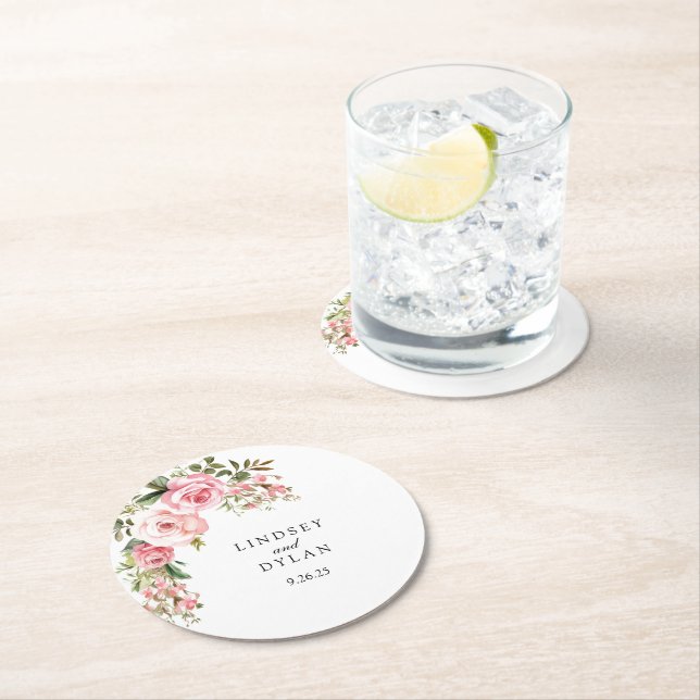 Dessous De Verre Rond Mariage  (En situation)