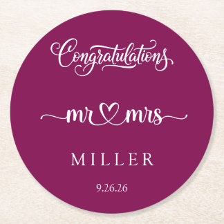 Dessous De Verre Rond Mariage