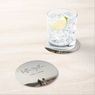 Dessous De Verre Rond Mariage Chic Photo Moderne