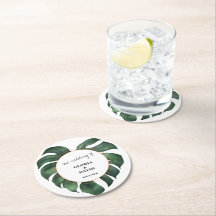 Mariage de feuille de palme tropicale