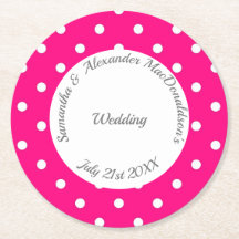 Mariage de polkadot rose et blanc