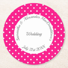 Mariage de polkadot rose et blanc